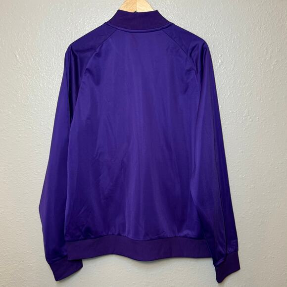 NBA Lakers LA Los Angeles Bomber Jacket Retro Zip Basketball Purple Unisex Large - Picture 3 of 10